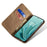 For OnePlus 12 5G Case with Stand Jeans Cloth Texture Wallet Leather Cover - Khaki - 2