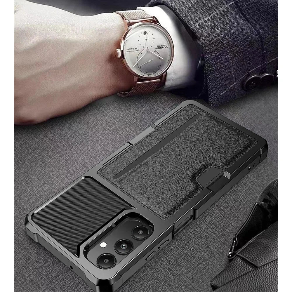 For Samsung Galaxy A05s 4G Case ZM02 Drop-proof PU+TPU Cover with Card Slot - 2