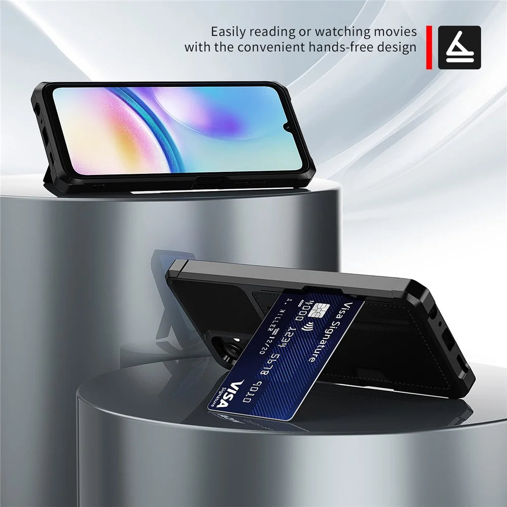 For Samsung Galaxy A05s 4G Case ZM02 Drop-proof PU+TPU Cover with Card Slot - 4