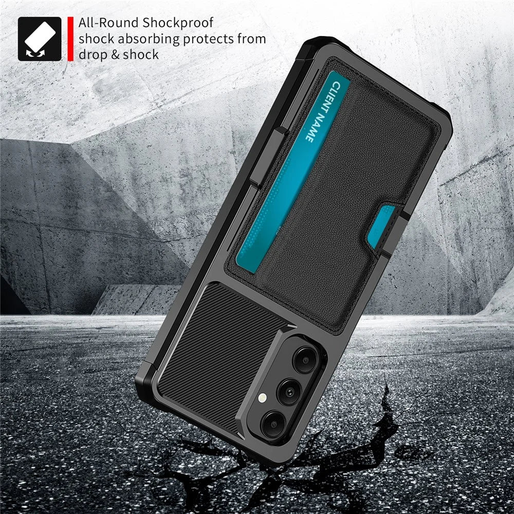 For Samsung Galaxy A05s 4G Case ZM02 Drop-proof PU+TPU Cover with Card Slot - 5