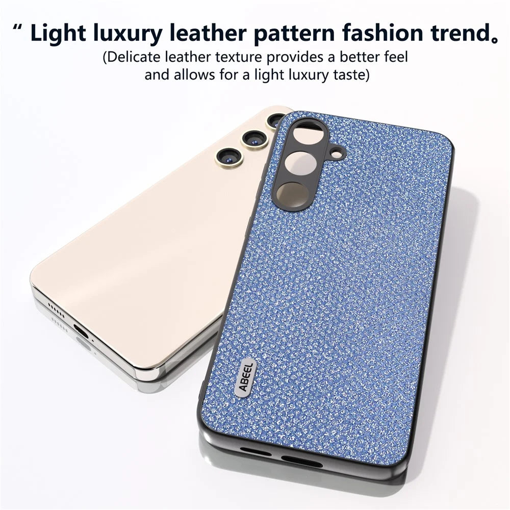 ABEEL For Samsung Galaxy S24 Rhinestone Texture Glitter Leather Skin Case - Blue - 3