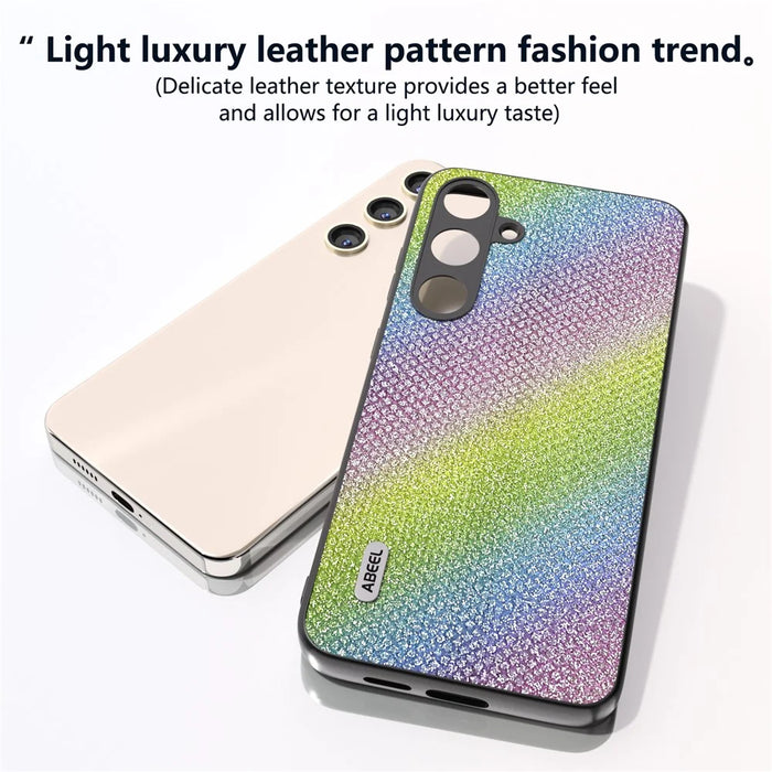 ABEEL For Samsung Galaxy S24+ Protective Phone Cover Rhinestone Texture Leather Back Case - Multi-color - 3