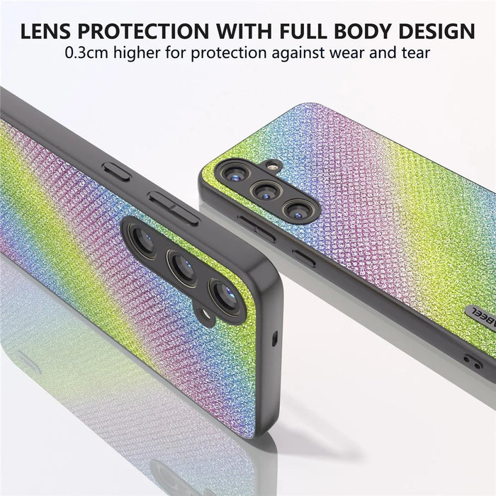 ABEEL For Samsung Galaxy S24+ Protective Phone Cover Rhinestone Texture Leather Back Case - Multi-color - 4