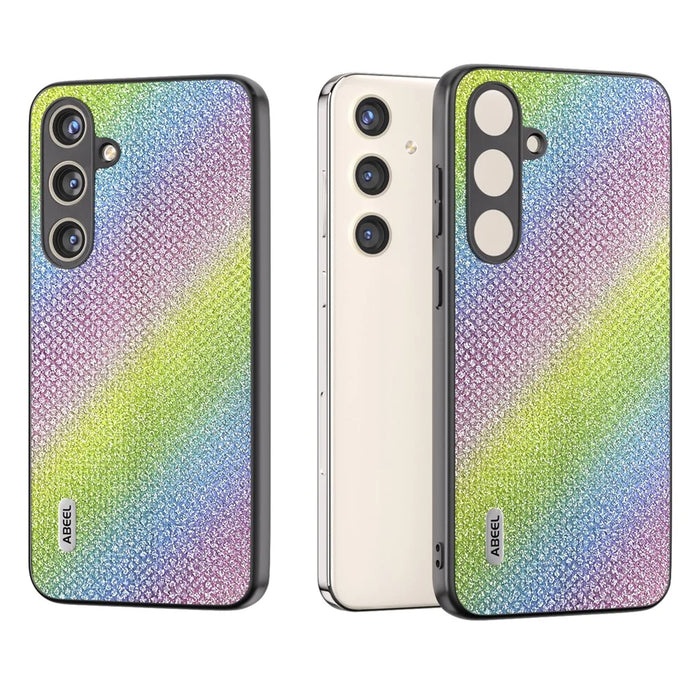 ABEEL For Samsung Galaxy S24+ Protective Phone Cover Rhinestone Texture Leather Back Case - Multi-color - 6