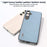 ABEEL For Samsung Galaxy S24 Case Genuine Cow Leather Litchi Texture Cover - Baby Blue - 3