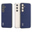 ABEEL For Samsung Galaxy S24+ Case with Litchi Texture Genuine Cow Leather Back Cover  - Blue - 6