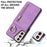 For Samsung Galaxy S21+ 5G Case RFID Blocking PU+TPU Phone Cover with Card Slots - Purple - 5