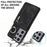 For Samsung Galaxy S21 Ultra 5G Case Ring Kickstand RFID Blocking PU+TPU Phone Cover - Black - 5