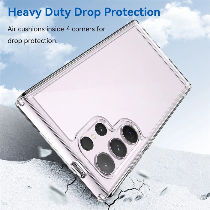 For Samsung Galaxy S24 Ultra Transparent Case Cover Electroplating Buttons (Big Rear Lens Hole) - 3