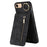 For iPhone SE (2022) / SE (2020) / 7 / 8 Cell Phone Case RFID Blocking Retro PU+TPU Cover - Black - 1