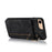 For iPhone SE (2022) / SE (2020) / 7 / 8 Cell Phone Case RFID Blocking Retro PU+TPU Cover - Black - 2