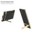 GKK For Samsung Galaxy S24 Ultra Phone Case Kickstand Electroplating Leather Back Cover - Black - 3