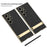 GKK For Samsung Galaxy S24 Ultra Phone Case Kickstand Electroplating Leather Back Cover - Black - 4