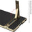 GKK For Samsung Galaxy S24 Ultra Phone Case Kickstand Electroplating Leather Back Cover - Black - 6
