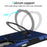 For Samsung Galaxy A05s 4G Cell Phone Case TPU+PC 2-in-1 Ring Kickstand Protective Shell - Sapphire - 7