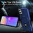 For Samsung Galaxy A05 4G Cover Hybrid TPU+PC Smartphone Case with Ring Holder Kickstand - Sapphire - 4