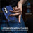 For Samsung Galaxy A05 4G Cover Hybrid TPU+PC Smartphone Case with Ring Holder Kickstand - Sapphire - 5