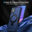 For Samsung Galaxy A05 4G Cover Hybrid TPU+PC Smartphone Case with Ring Holder Kickstand - Sapphire - 6