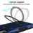 For Samsung Galaxy A05 4G Cover Hybrid TPU+PC Smartphone Case with Ring Holder Kickstand - Sapphire - 7