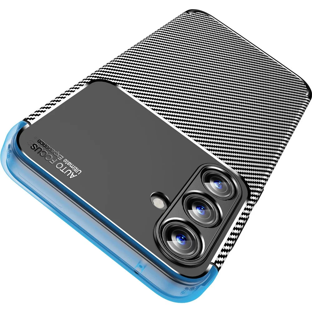 For Samsung Galaxy A35 5G Cell Phone Case Carbon Fiber Texture TPU Anti-fingerprint Protection Cover - 4