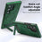 For Samsung Galaxy S22 Ultra 5G Magnetic Case Kickstand Leather Phone Back Cover  - Brown - 2