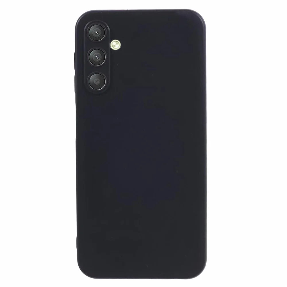 For Samsung Galaxy A24 4G (162.1 x 77.6 x 8.3mm) Cell Phone Case Soft TPU Black Glossy Cover with Precise Lens Cutout - 1