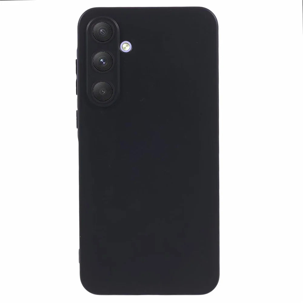 For Samsung Galaxy A55 5G Case Precise Cutouts Anti-scratch TPU Protective Back Cover - Black - 1