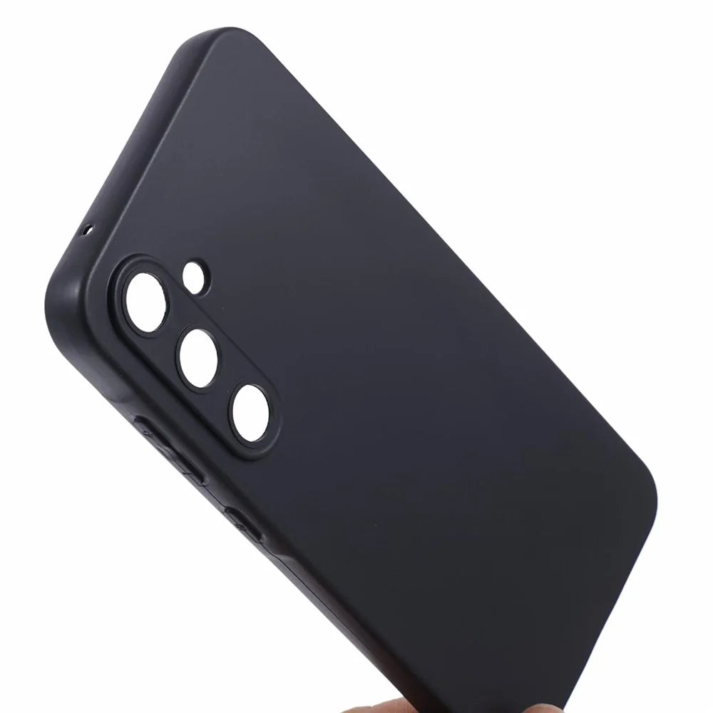 For Samsung Galaxy A55 5G Case Precise Cutouts Anti-scratch TPU Protective Back Cover - Black - 6