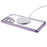For Samsung Galaxy S22 Ultra 5G Double Sided Clear Case Tempered Glass Phone Cover Magnetic Adsorption - Purple - 4