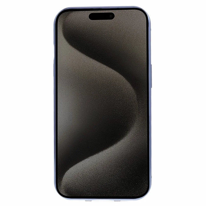 For iPhone 15 Plus Phone Case Anti-Peeping Double-Sided Tempered Glass Cover Magnetic Adsorption - Blue - 3