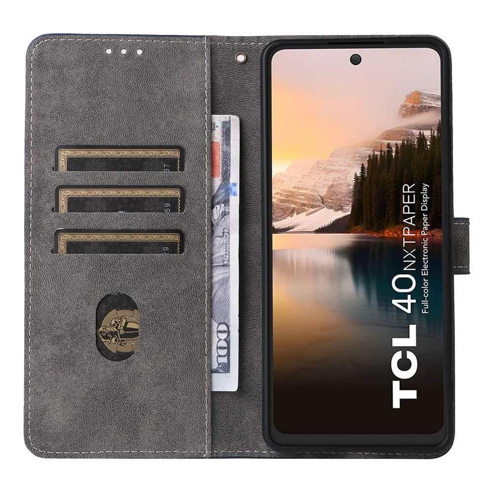 For TCL 40 Nxtpaper 4G Stand Folio Phone Case with RFID Blocking 3 Card Slot - Green - 2