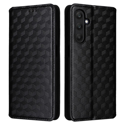 For 	Samsung Galaxy A25 5G (Global) (161.0 x 76.5 x 8.3mm) Magnetic Phone Case PU Leather Wallet Card Slots Phone Cover - Black - 1