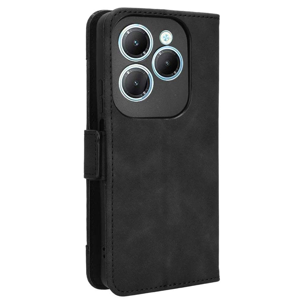 For Infinix Hot 40 X6836 / Hot 40 Pro X6837 Multi-Slot Leather Wallet Case Phone Cover - Black - 7