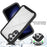 For Samsung Galaxy S24 Case Scratch-proof PC+TPU Smart Phone Back Cover with Screen Protector - Red - 3