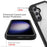 For Samsung Galaxy S24 Case Scratch-proof PC+TPU Smart Phone Back Cover with Screen Protector - Red - 4