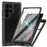 For Samsung Galaxy S24 Ultra Case with PET Screen Film PC+TPU Drop-resistant Phone Protector - Black - 1