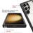 For Samsung Galaxy S24 Ultra Case with PET Screen Film PC+TPU Drop-resistant Phone Protector - Black - 3