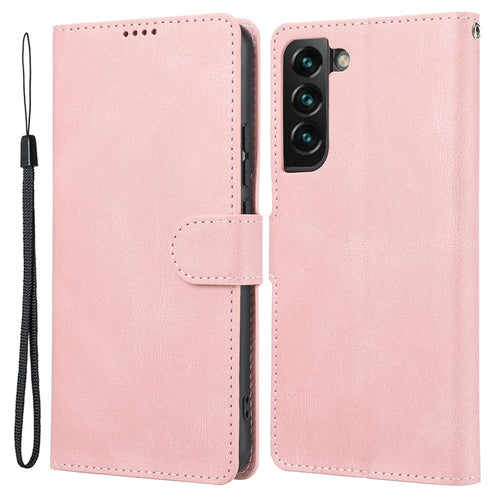 For Samsung Galaxy S24 Classic Dreamy Leather Phone Case Wallet Stand - Pink - 1