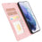 For Samsung Galaxy S24 Classic Dreamy Leather Phone Case Wallet Stand - Pink - 2