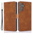 For Samsung Galaxy A55 5G Phone Case Wallet Leather Stand Cover - Brown - 1