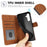 For Samsung Galaxy A55 5G Phone Case Wallet Leather Stand Cover - Brown - 6
