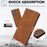 For Samsung Galaxy A55 5G Phone Case Wallet Leather Stand Cover - Brown - 7