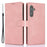 For Samsung Galaxy A35 5G Fantasy Leather Wallet Cover Phone Stand Case - Pink - 1