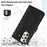 For Samsung Galaxy A73 5G Cell Phone Case Anti-drop 9 Card Slots Wallet Cover with Wrist Strap - Black - 7