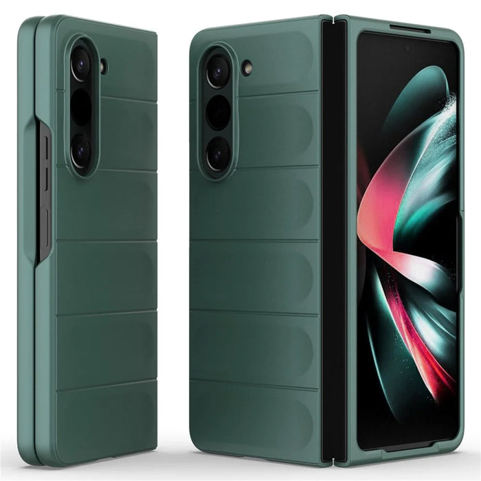 For Samsung Galaxy Z Fold5 5G Phone Case Shockproof Hard PC Back Cover - Green - 1