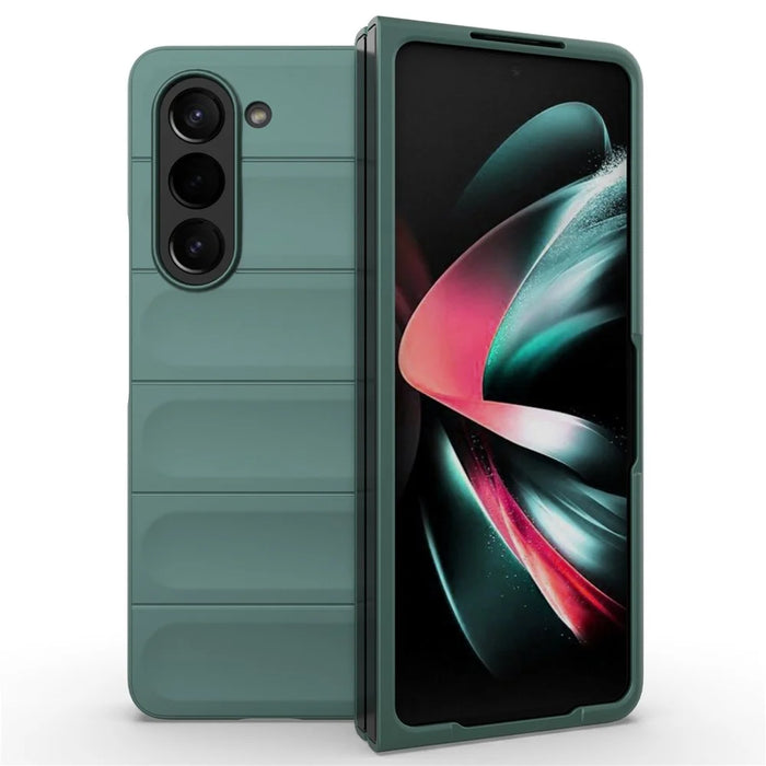 For Samsung Galaxy Z Fold5 5G Phone Case Shockproof Hard PC Back Cover - Green - 5