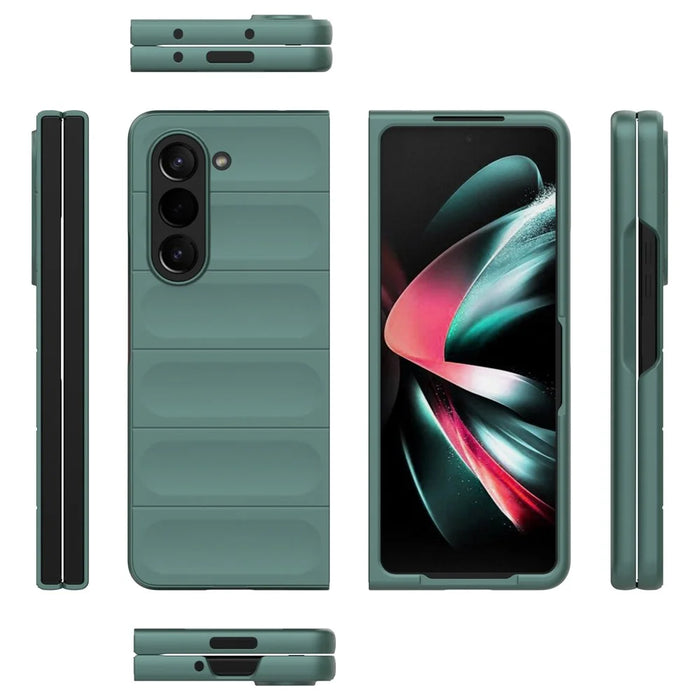 For Samsung Galaxy Z Fold5 5G Phone Case Shockproof Hard PC Back Cover - Green - 7