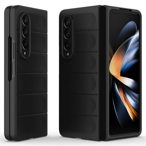 For Samsung Galaxy Z Fold4 5G Phone Case Hard PC Impact Resistant Cover - Black - 1