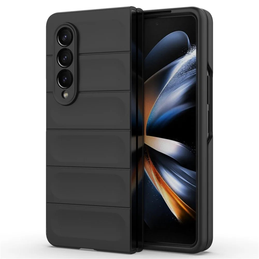 For Samsung Galaxy Z Fold4 5G Phone Case Hard PC Impact Resistant Cover - Black - 6