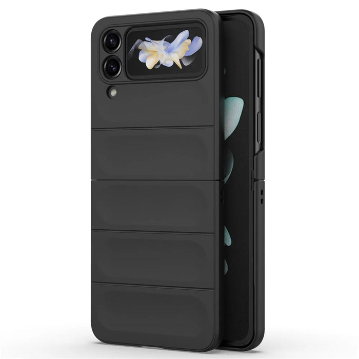 For Samsung Galaxy Z Flip4 5G Phone Case Hard PC Drop Protection Back Cover - Black - 1